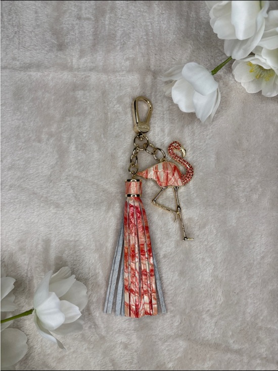 Brahmin Accessories - Brahmin Tassel Pink Flamingo Melbourne Keychain